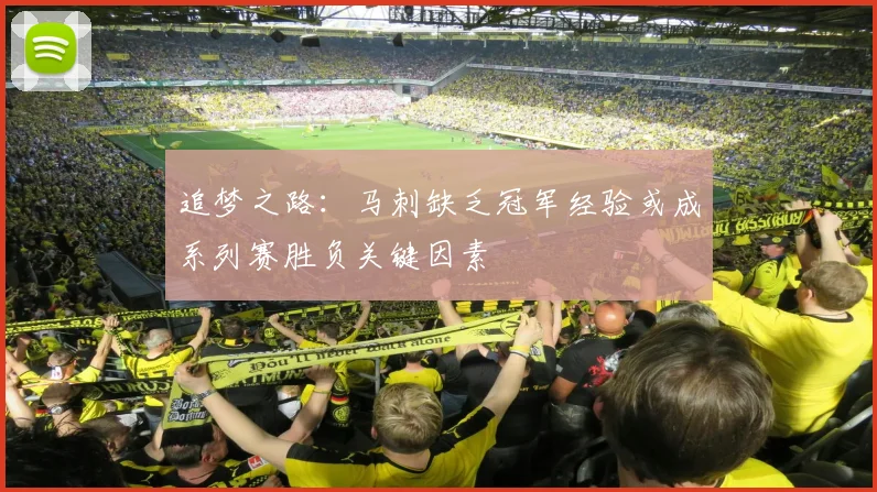 追梦之路：马刺缺乏冠军经验或成系列赛胜负关键因素